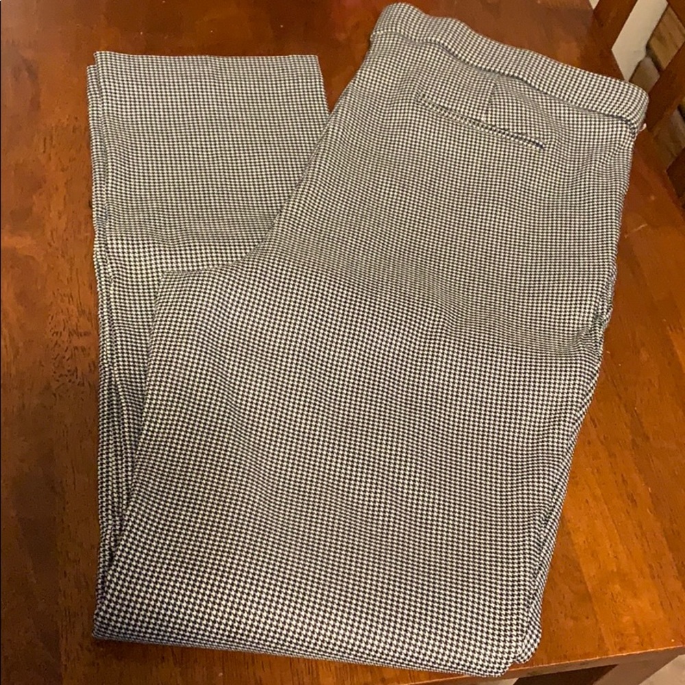 Checkered ankle dress pants, very stretchy size 14